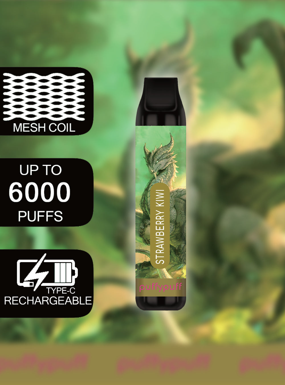 Puff bar 6000 Strawberry kiwi