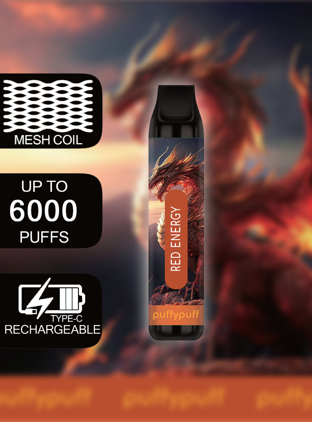 Puff Bar 6000 Red Energy